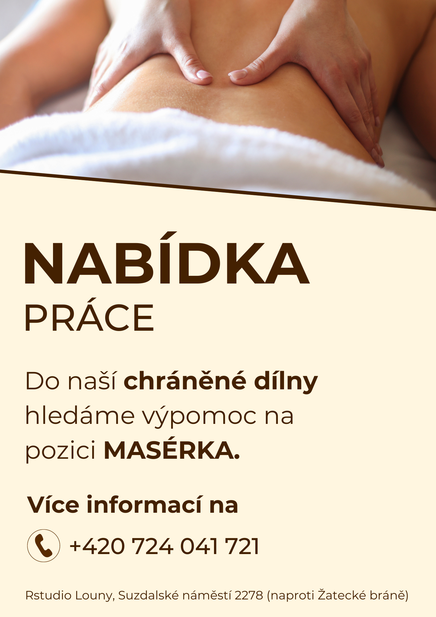 práce masérka